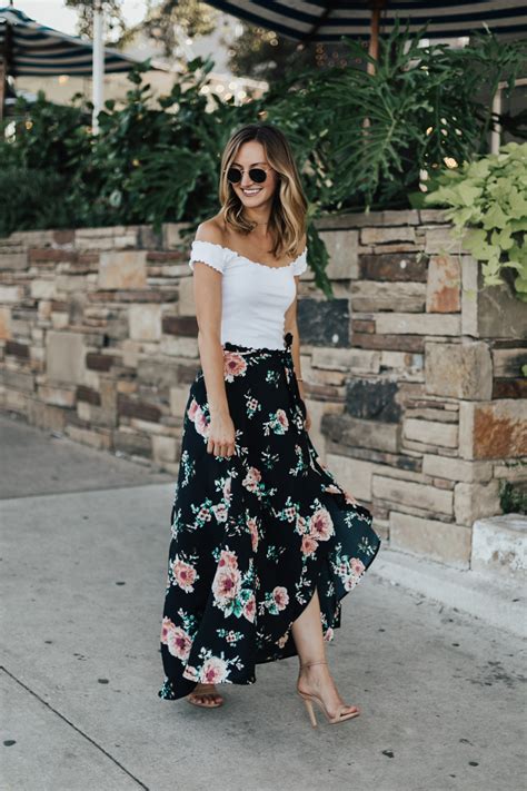 Floral Wrap Maxi Skirt - LivvyLand | Austin Fashion and Style Blogger