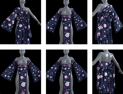 Dforce Hot Style Kimono Outfit For Genesis And Daz D