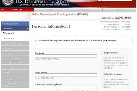 Ds Form Online Nonimmigrant Visa Application