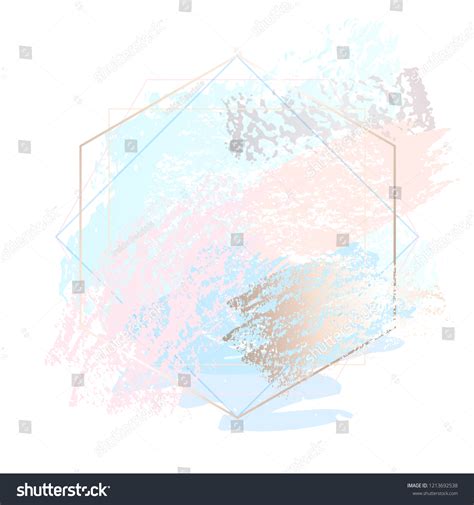Golden Pink Nude Art Frames Modern Stock Vector Royalty Free 1213692538
