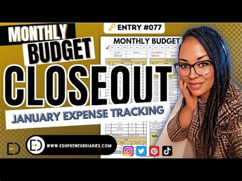 Credit Card Expense Tracking Monthly Budget Closeout January