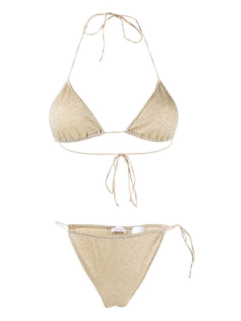 Os Ree Lumi Re Lurex Micro Bikini Set Farfetch