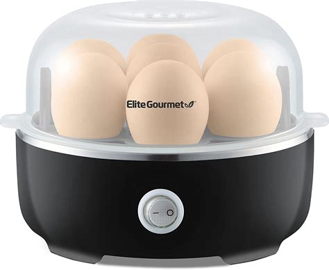 Elite Gourmet Egc115b Easy Egg Cooker Electric 7 Egg Capacity Soft Medium Hard