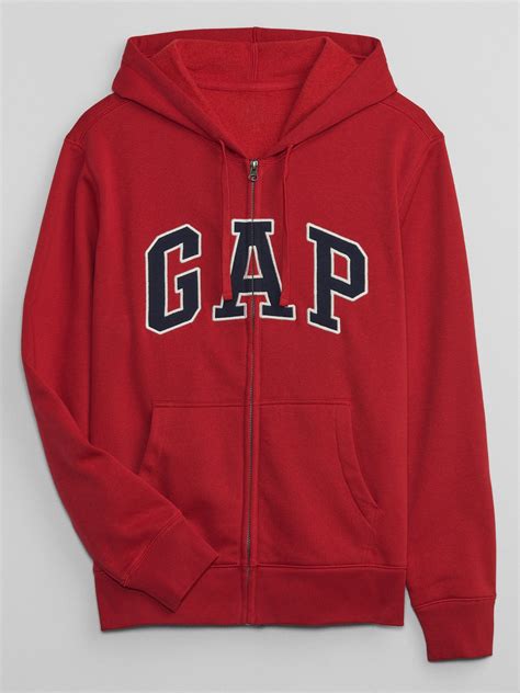 gap logo zip hoodie gap factory