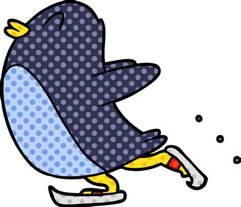 cartoon penguin ice skating 12244455 Vector Art at Vecteezy