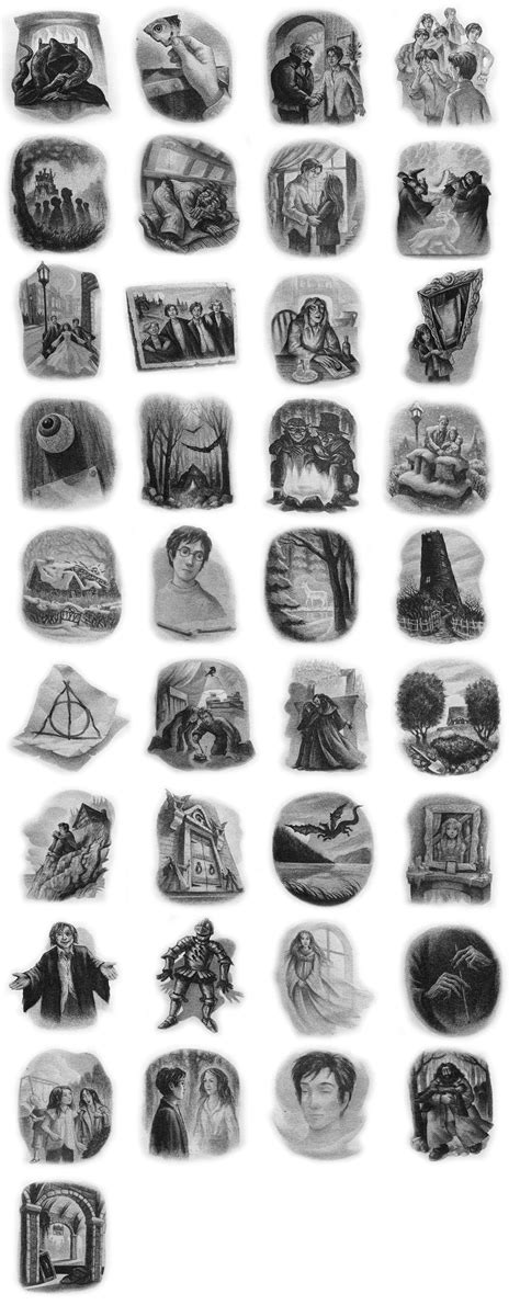 Harry Potter And The Deathly Hallows Chapter Art Harry Potter And The