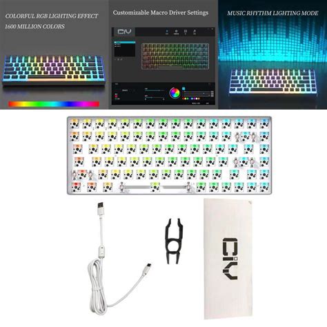 Promo Ciy84 Modular Mechanical Keyboard 3Pin 5Pin Hot Swappable 16 8 Million Color RGB Lights