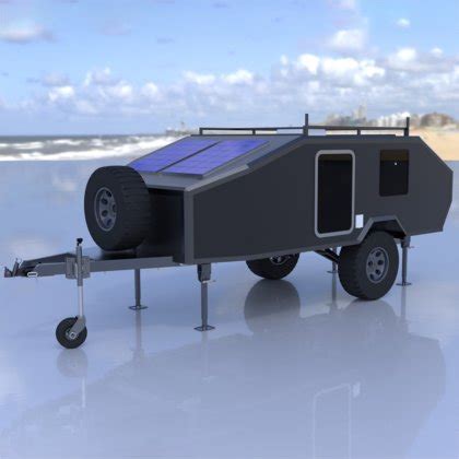 Ecocampor Small Teardrop Caravan Camper Trailer With Inside And Top