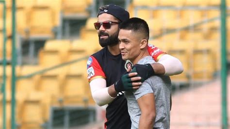 Virat Kohlis Heartfelt Tribute To Football Legend Sunil Chhetri Goes