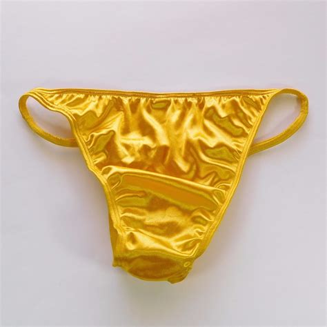 K377 Y Sexy Mens String Bikini String Narrow Shiny Knit Satin Fabric EBay