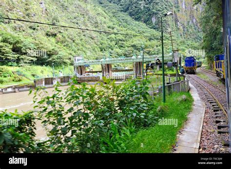 train  machu picchu peru stock photo alamy
