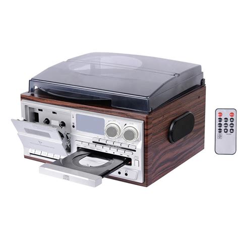 Hot Sales Turntable Player with Cassette Player and Recording and CD ...