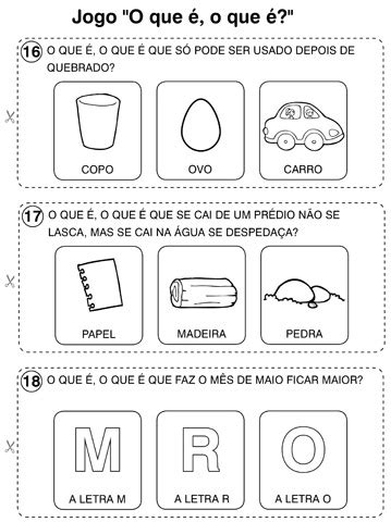 Jogo: O que é, O que é? - para imprimir — SÓ ESCOLA