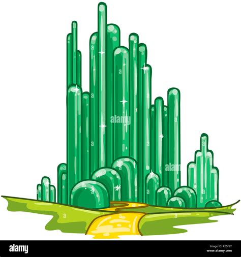 Wonderful Wizard Of Oz Emerald City Fantasy Fairytale Illustration