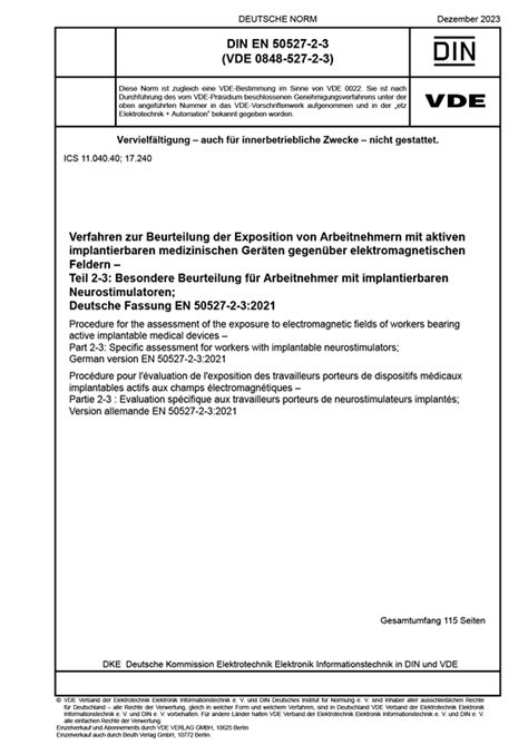 DIN EN 50527-2-3 VDE 0848-527-2-3:2023-12 - Normen - VDE VERLAG