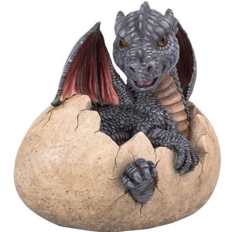 Garden Dragon Egg Statue 9 1 4 Inch Resin Dragon Statue