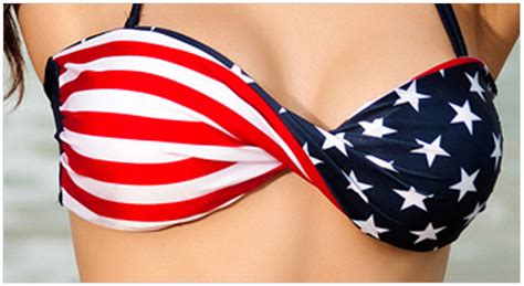 Nice Halter Bikini American Flag Swimsuit On Luulla