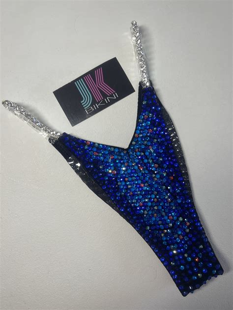 Blue Bikini Competition IFBB NPC Bikini WBFF Bodybuilding Suit Competition Bikini Etsy