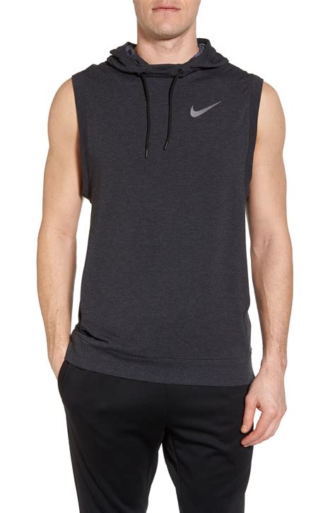 Nike Dry Training Day Sleeveless Hoodie in Black/ Black/ White ...