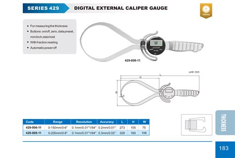 DIGITAL EXTERNAL CALIPER GAUGE ACCUD