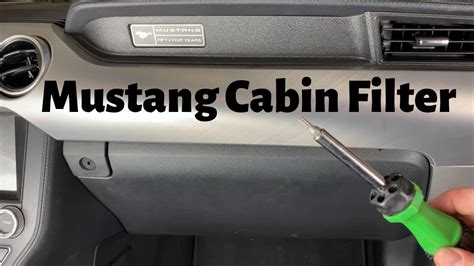 How To Change Ford Mustang Cabin Air Filter Remove