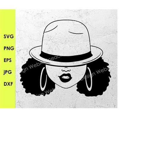 African American Hat Low Woman Lip Bite Silhouette Afro Gir Inspire