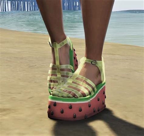 Watermelon Sandals For MP Female GTA5 Mods