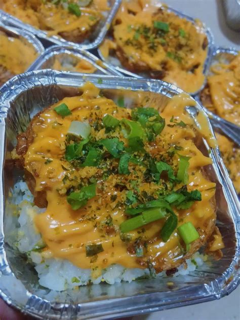 nasi mentai food chicken meat