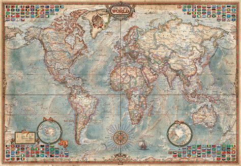 1000 Political Map Of The World Miniature Educa Borras