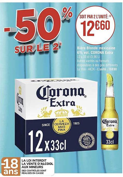 Promo Bière Blonde Mexicaine 6 Vol Corona Extra chez Géant iCatalogue fr