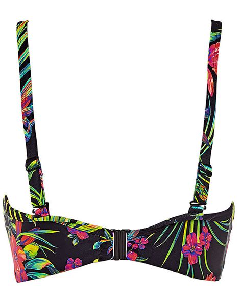 Anya Print Twist Bandeau Bikini Top TKD Lingerie