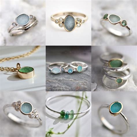 9 Sea Glass Faves From 2020 💙🌊💎 Sea Glass Jewel Sea Glass Crafts Jewellery Sea Glass Ring