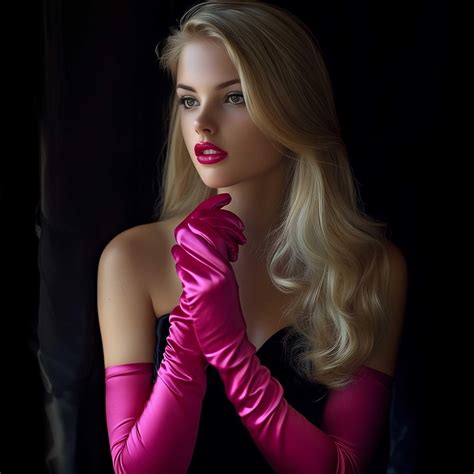 Long Hot Pink Satin Gloves Fuchsia Opera Evening Glove Prom Weddings Costume Parties Gloves