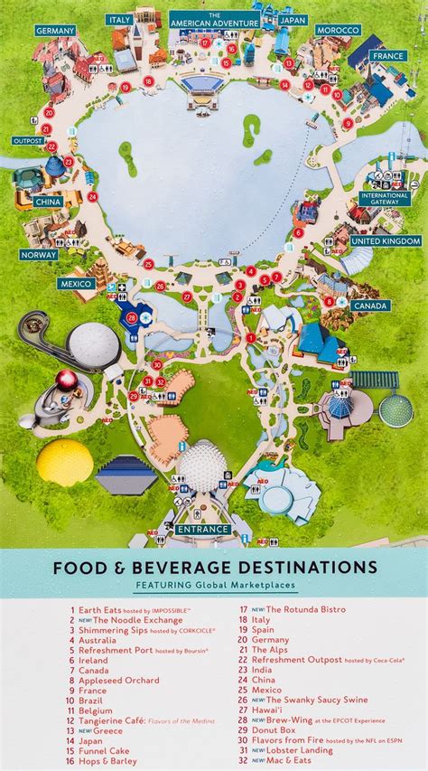 Booth Map for 2024 EPCOT Food & Wine Festival | Disney world food ...