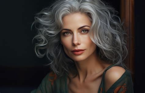 Premium AI Image Attractive Mature Woman Posing For The Camera