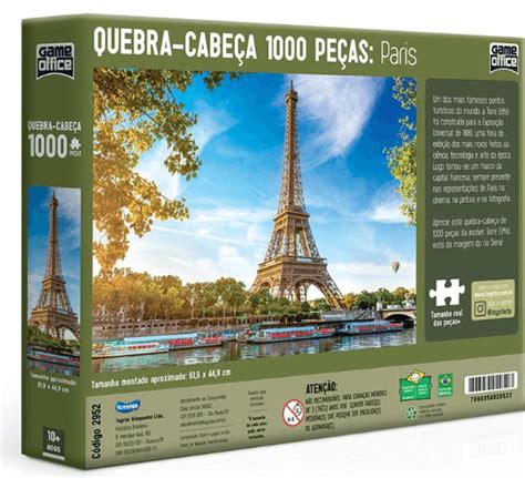 Quebra Cabeça Paris - Quebra-Cabeça Paris 1000 peças - Loja Happy Nerd