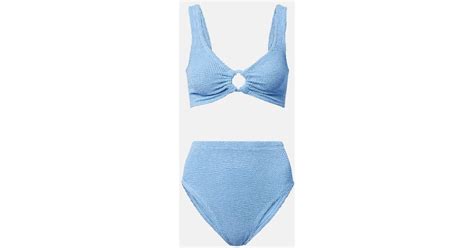 Hunza G Nadine Bikini In Blue Lyst