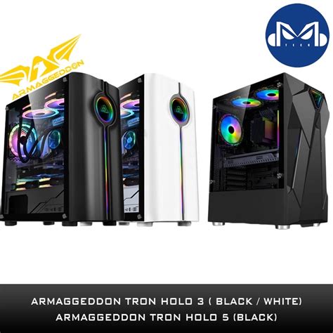 Armaggeddon Tron Holo Matx Atx Pc Rgb Gaming Case Holographic