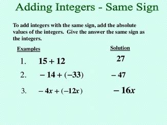 How to use integers - integers