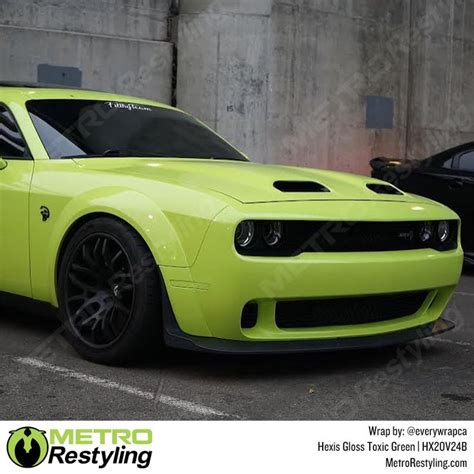 Hexis Gloss Toxic Green Vinyl Wrap Hx V B In Car Lettering