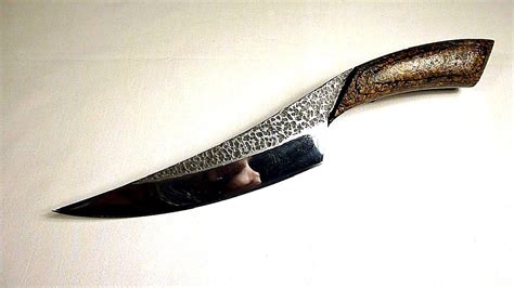 Походно кухонный нож из пилы, микарта из пробки. - YouTube