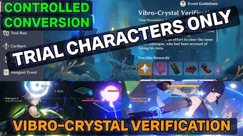 Trial Characters Only Controlled Conversion Vibro Crystal