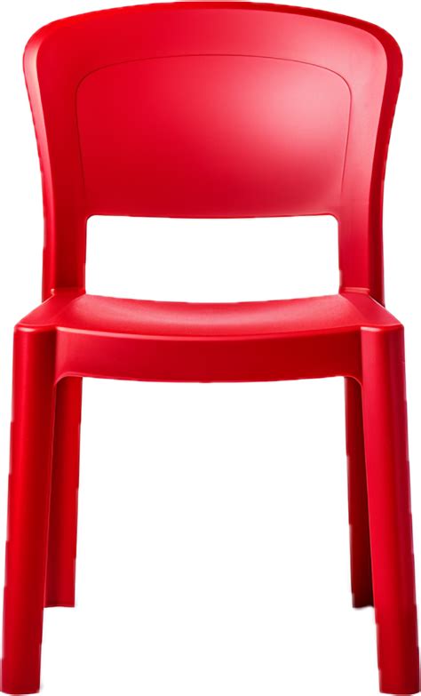 Red Plastic Chair Png With Ai Generated Png