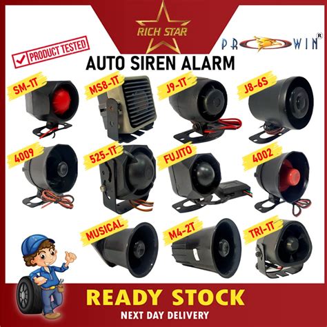 Auto Car Alarm Security Siren Tone Horn Hi Power Loud Speaker Dc V