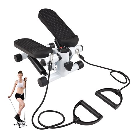 Eccomum Portable Mini Stepper Exercise Machine With Resistance Bands