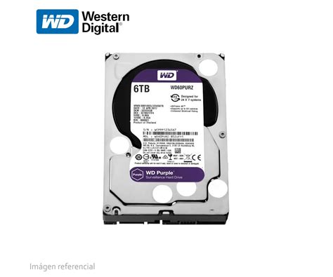 DISCO DURO WESTERN DIGITAL PURPLE, 6TB, SATA 6.0 GB/S, 5400 RPM, 3.5 ...