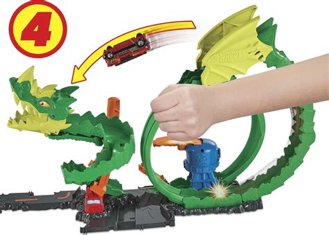 Hot Wheels City Dragon Drive Firefight Track Set Scale Toy