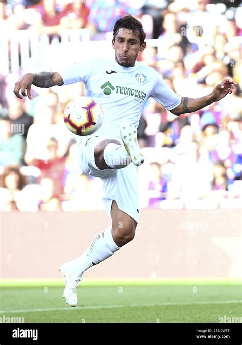 Damian Suarez Of Getafe CF During The Match Between FC Barcelona Vs