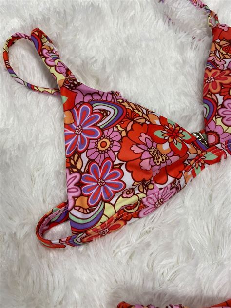 Bikini Malla Floreado Tiro Alto Saldos Vip Tienda Virtual