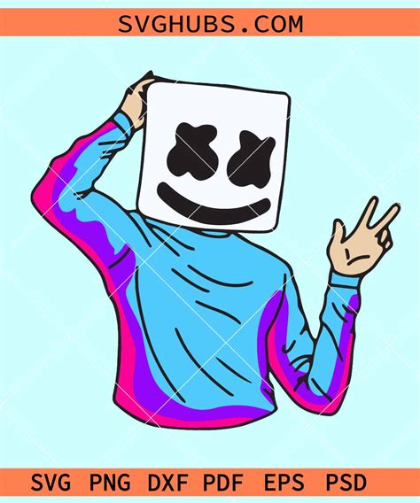 Color Dj Marshmello Svg Dj Marshmello Colored Svg Marshmello Svg